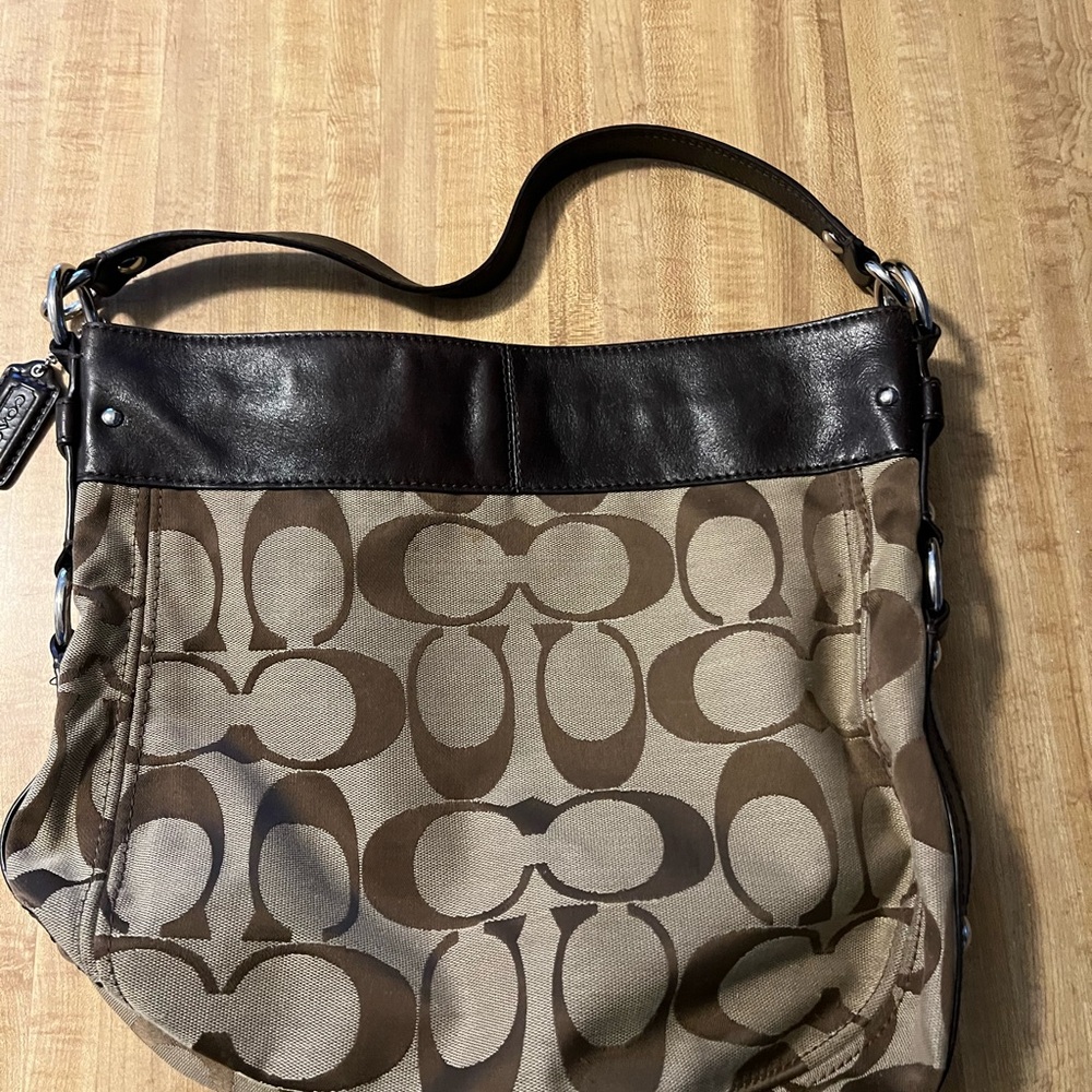 Coach Brown Signature Shoulder Bag